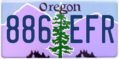 OR license plate 886EFR