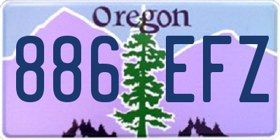 OR license plate 886EFZ