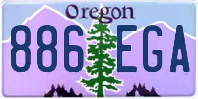 OR license plate 886EGA