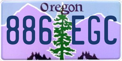 OR license plate 886EGC