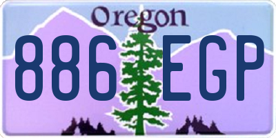 OR license plate 886EGP