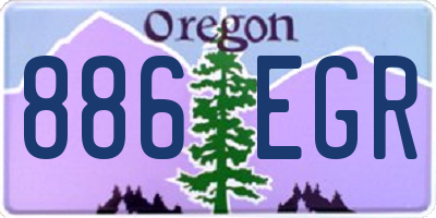 OR license plate 886EGR