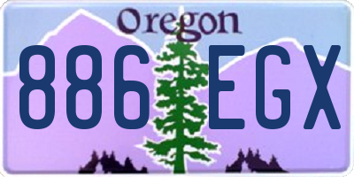 OR license plate 886EGX