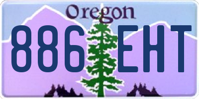 OR license plate 886EHT