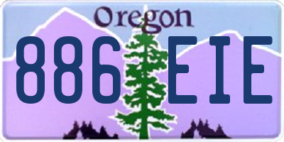 OR license plate 886EIE