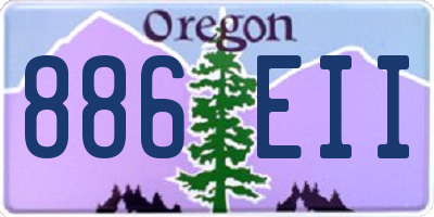 OR license plate 886EII
