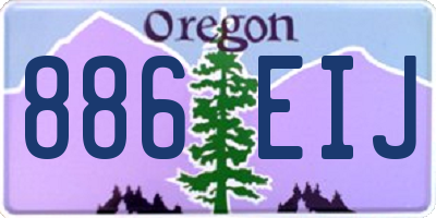 OR license plate 886EIJ