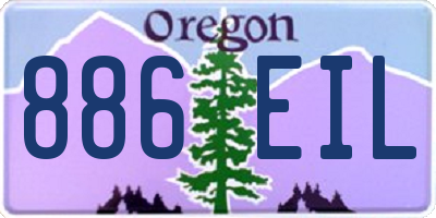 OR license plate 886EIL
