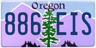 OR license plate 886EIS