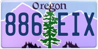 OR license plate 886EIX