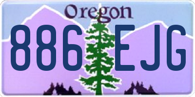 OR license plate 886EJG