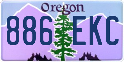 OR license plate 886EKC