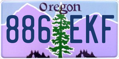 OR license plate 886EKF
