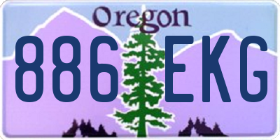 OR license plate 886EKG