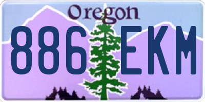 OR license plate 886EKM