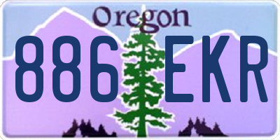 OR license plate 886EKR