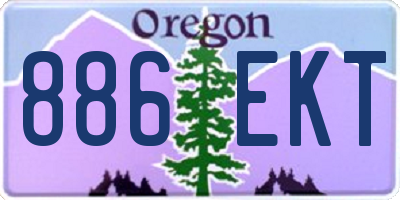 OR license plate 886EKT