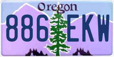 OR license plate 886EKW