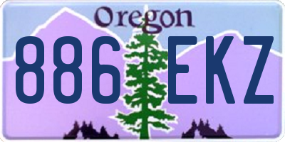 OR license plate 886EKZ