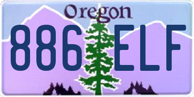 OR license plate 886ELF