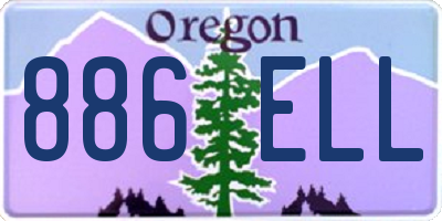 OR license plate 886ELL