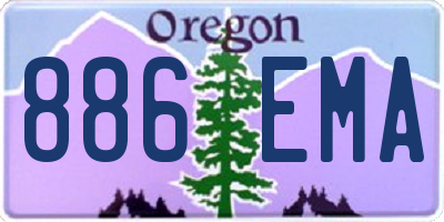 OR license plate 886EMA