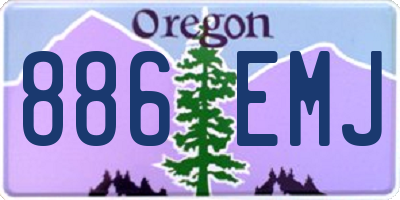 OR license plate 886EMJ