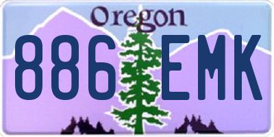 OR license plate 886EMK