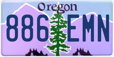 OR license plate 886EMN