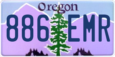 OR license plate 886EMR