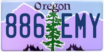 OR license plate 886EMY