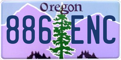 OR license plate 886ENC