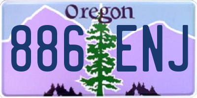 OR license plate 886ENJ