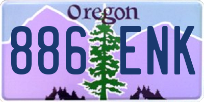 OR license plate 886ENK