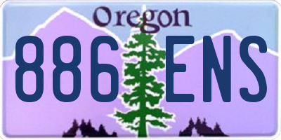 OR license plate 886ENS