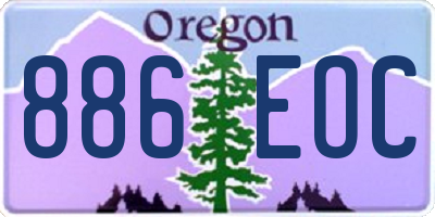 OR license plate 886EOC