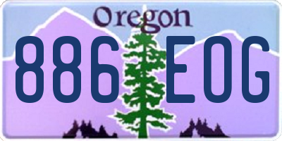 OR license plate 886EOG
