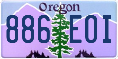 OR license plate 886EOI