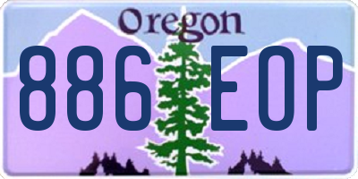 OR license plate 886EOP
