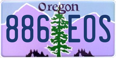 OR license plate 886EOS