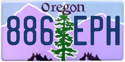 OR license plate 886EPH