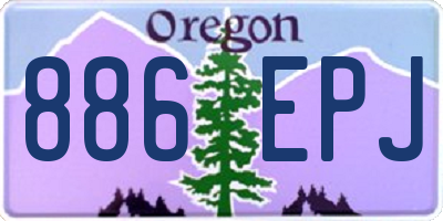 OR license plate 886EPJ