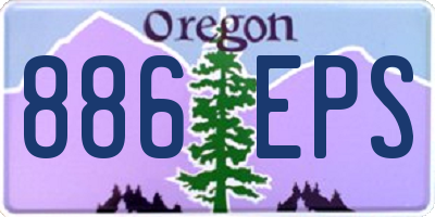 OR license plate 886EPS