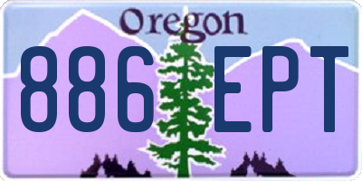 OR license plate 886EPT