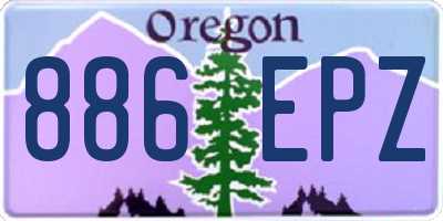 OR license plate 886EPZ
