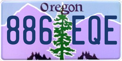 OR license plate 886EQE