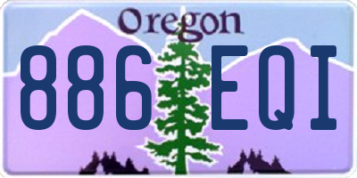 OR license plate 886EQI