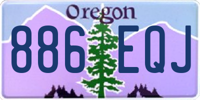OR license plate 886EQJ