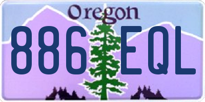 OR license plate 886EQL