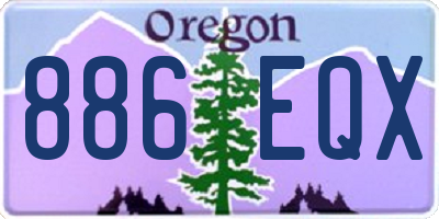 OR license plate 886EQX